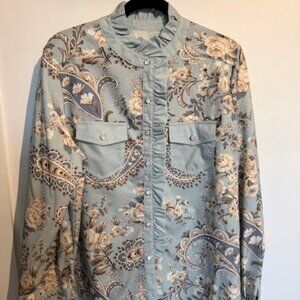 Vintage Look Paisley Blouse
